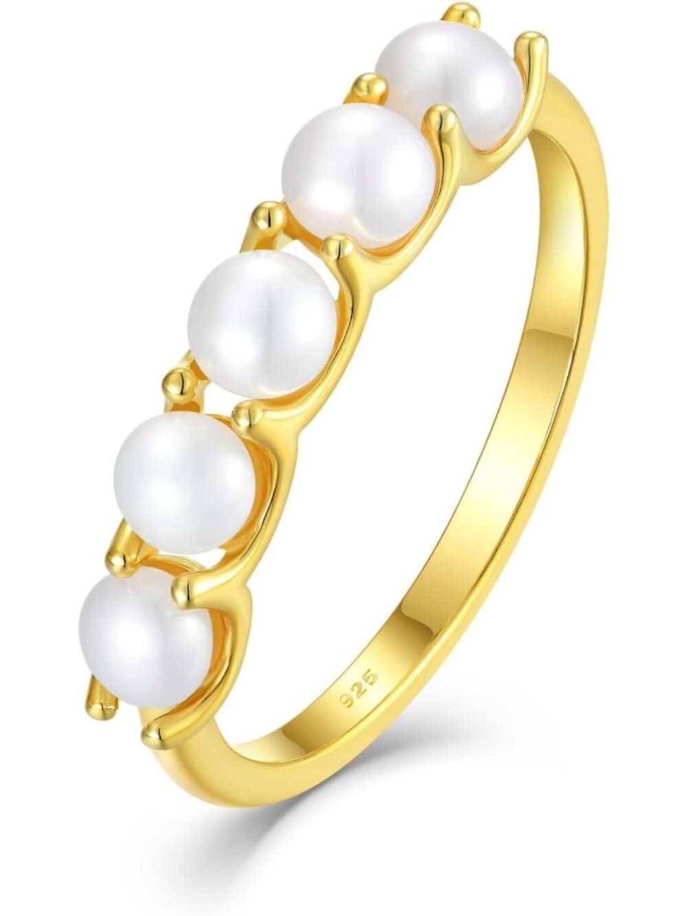 Elegant Freshwater Pearl Stackable Rings for Women | 925 Sterling Silver Jewelry